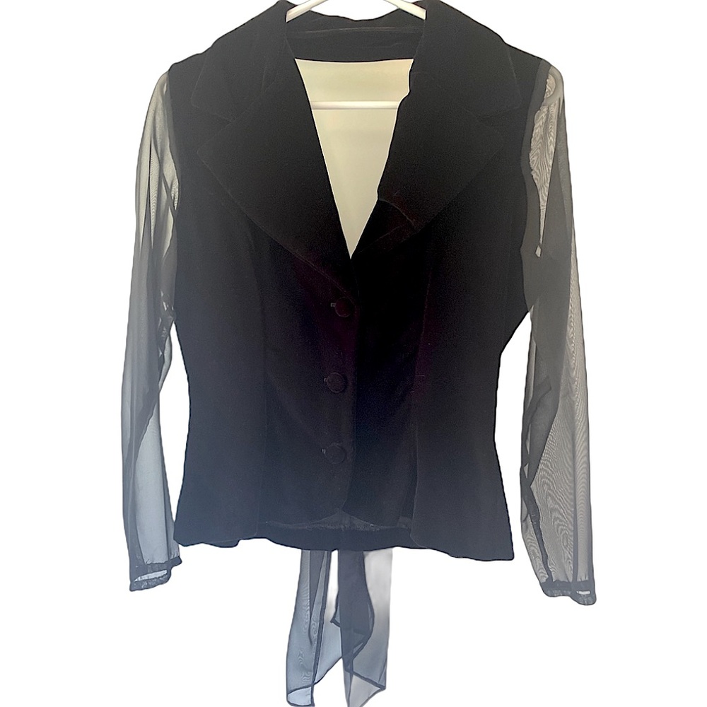 Black Velvet Formal Blouse